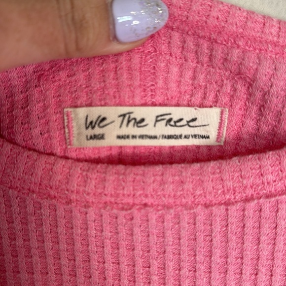 Free People We the Free Oh My Babydoll Top Pink Carnation Size Large - Picture 4 of 8